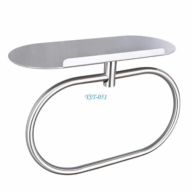 E15A Wall Mounted Steel Towel Rings Steel Frame Support Upgrades for Small Bathrooms