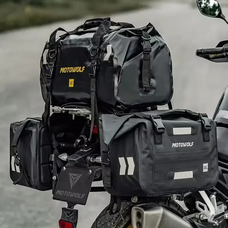 Motorcycle Saddlebags 60L 66L 40L Saddle Bags Motorcycles Skiing Travel Hiking Camping  Luggage Bag Universal Motorcycle Accesso