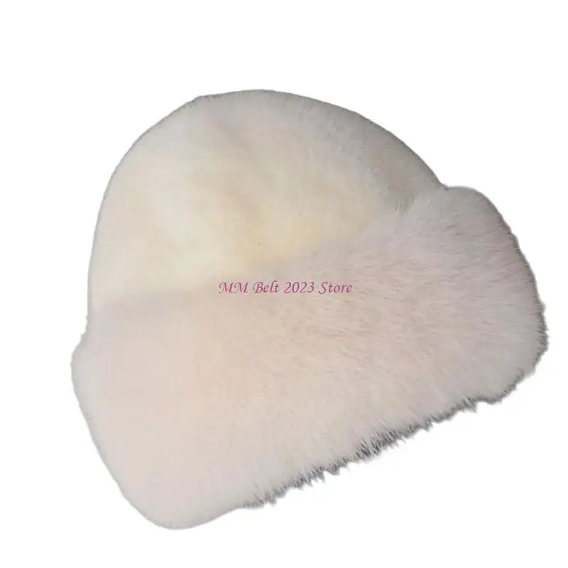 49ME Furry Plush Winter Hat Mongolian Styles Thickened Trapper Hat with Ear Protections For Adult Outdoor Activity Warmth