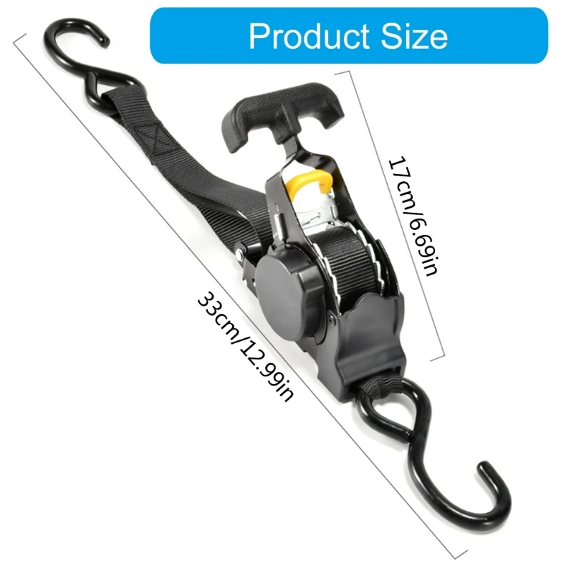 Heavy Duty Retractable Ratchet Strap สายรัดวงล้อ Self Retractable Tie Down