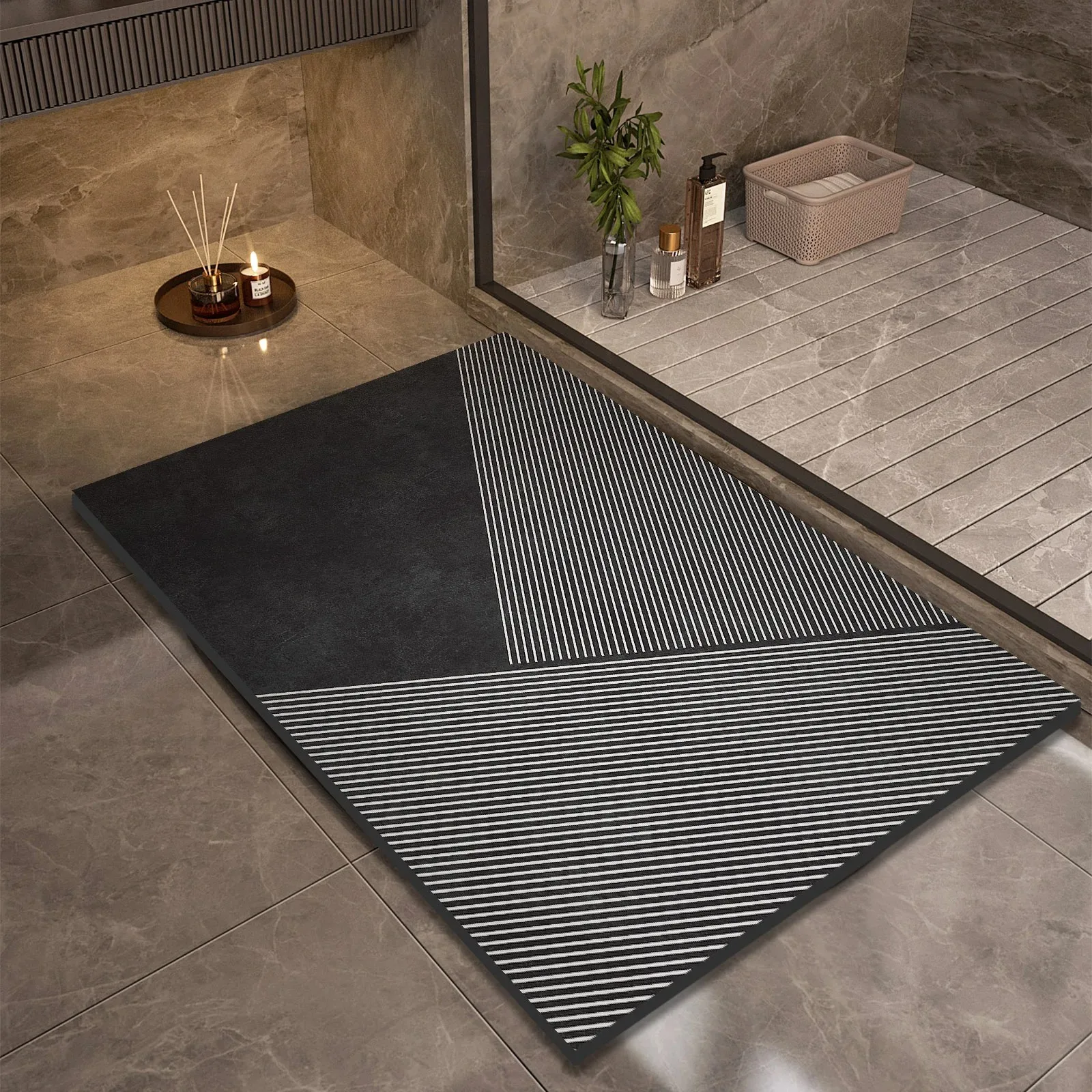 Luxury Diatomite Mud Bath Mat Bathroom Super Absorbent Shower Foot Mats Non Slip Quick Dry Toilet Carpet Room Rugs Doormat 욕실 매트