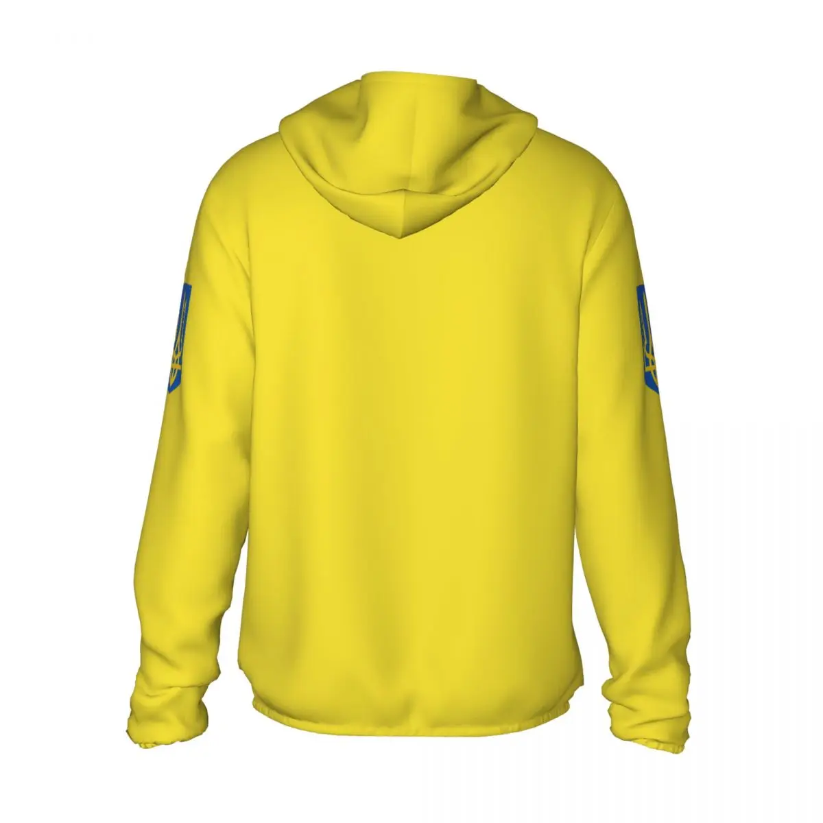 2026 Summer Ukraine Flag Polyester Sunscreen Sun Protection Fishing Running Clothes Quick Dry Performance With Zipper Hoodie