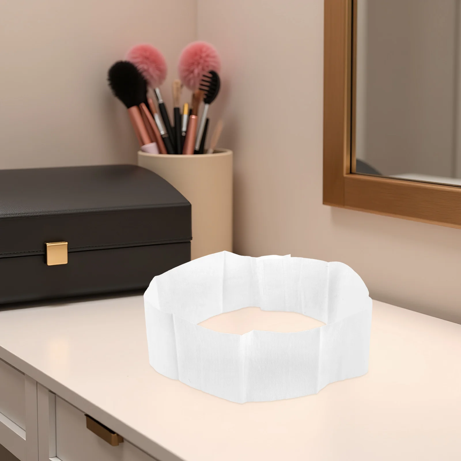 

50Pcs Disposable Headbands Elastic Soft Non-Woven Spa Facial Hair Bands for Women Skincare Makeup Salon Use Disposable Headbands