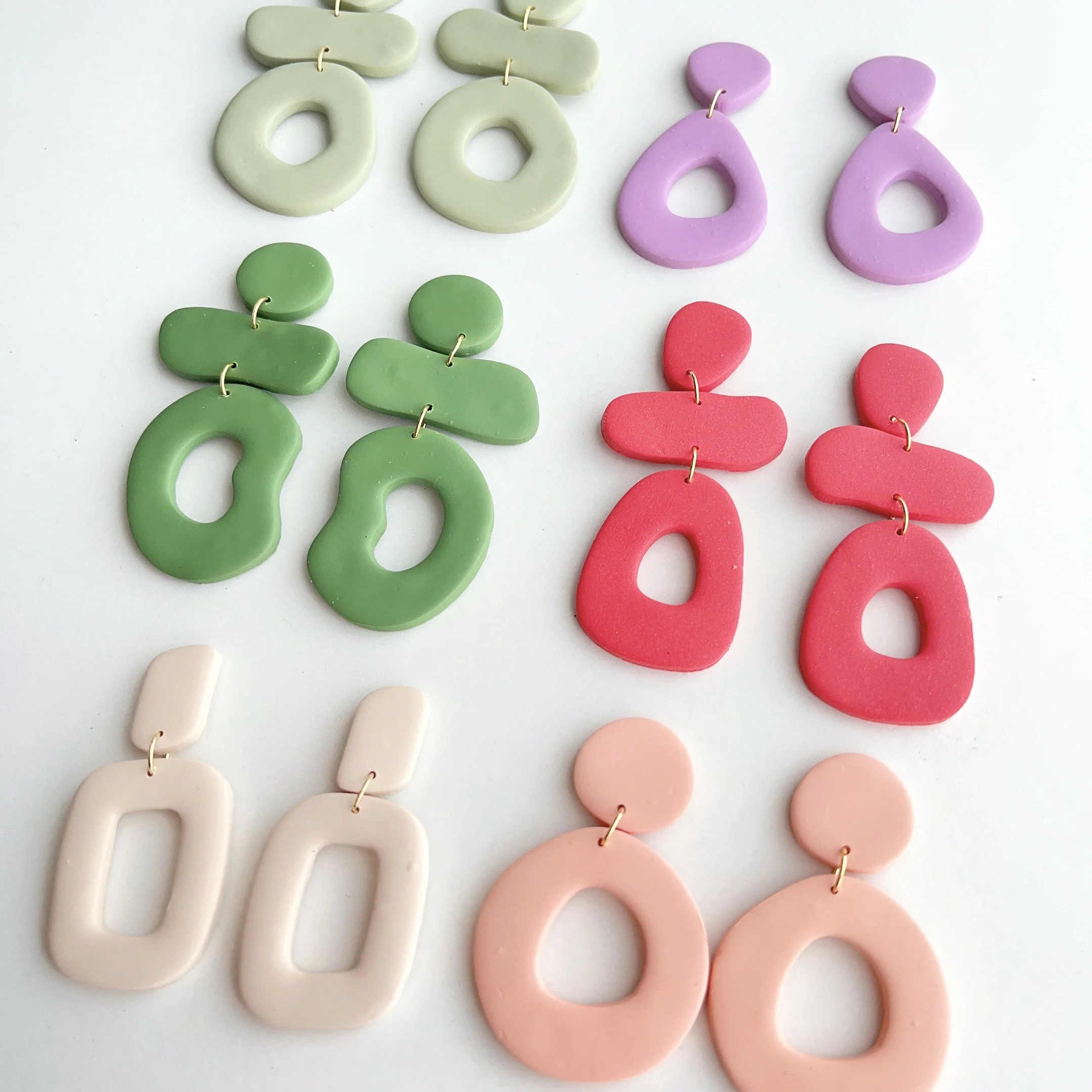 Soft Pottery Polymer Clay Cutter Soft Pottery Mold Cutting Mold DIY Handmade INS French Earrings Jewelry Pendant Making Tool