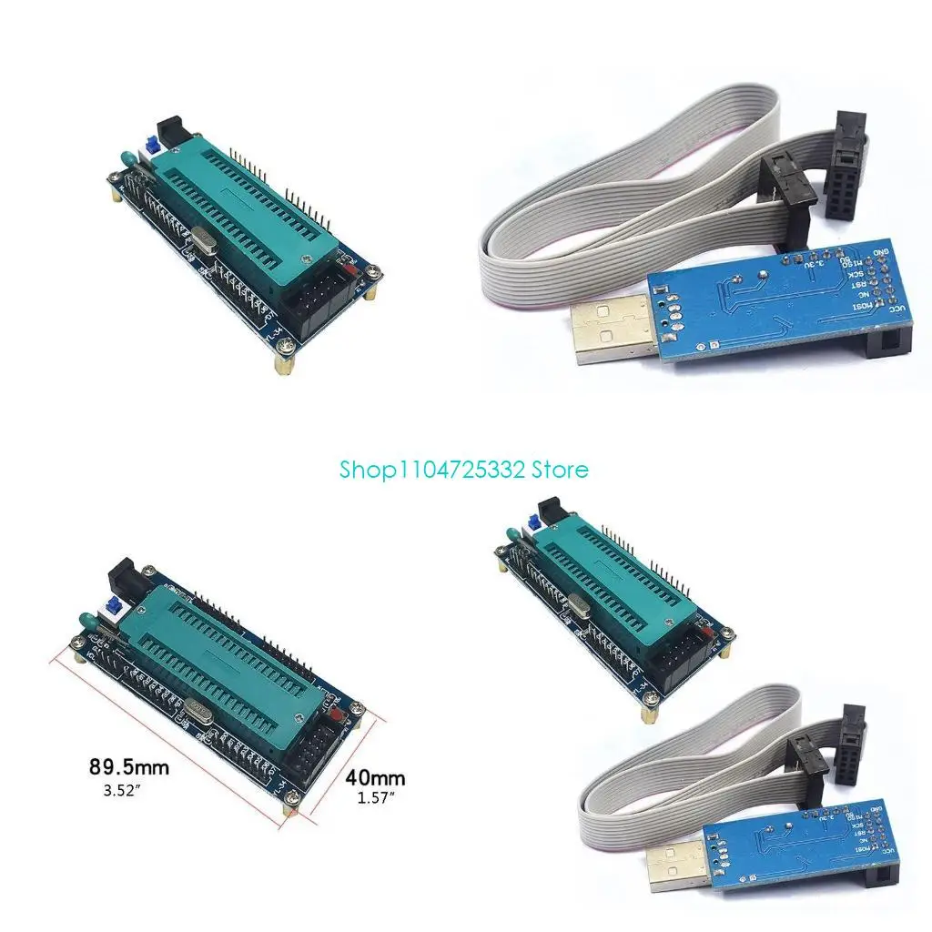 P5EA AVR ATMEGA System Development Board and 5V USB ATMEGA8 ISP Programmer USBASP Downloader 51 ATTiny Module 6Pin Free Drive