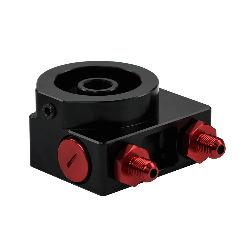 Hypertune - Oil Filter Sandwich Adaptor With Oil filter remote block with thermostat 1xAN8 4xAN6/AN8/AN10 HT5675