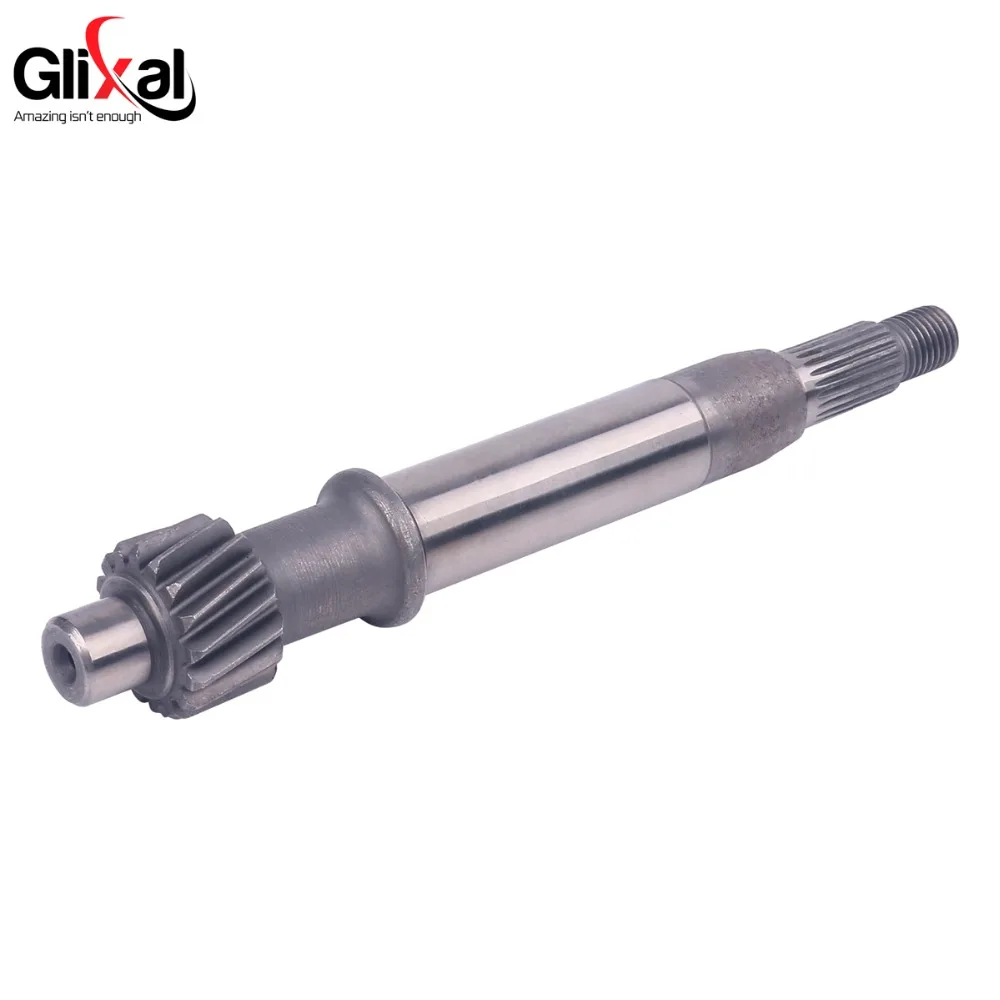 Glixal GY6 49cc 50cc 155mm Clutch Output Drive Shaft for 139QMA 139QMB 4-Stroke Chinese Scooter Moped ATV Go-Kart