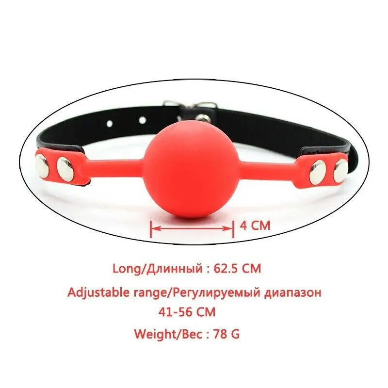 Unisex ซิลิโคนเปิดปาก Gag Ball ช่องปากคู่ Bondage Flirt Restrain ของเล่นสําหรับผู้ใหญ่