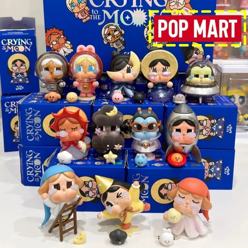 حقيقي البوب مارت Crybaby البكاء إلى القمر سلسلة صندوق أعمى Kawaii سطح المكتب زخرفة نموذج تحصيل هدايا عيد الميلاد #1
