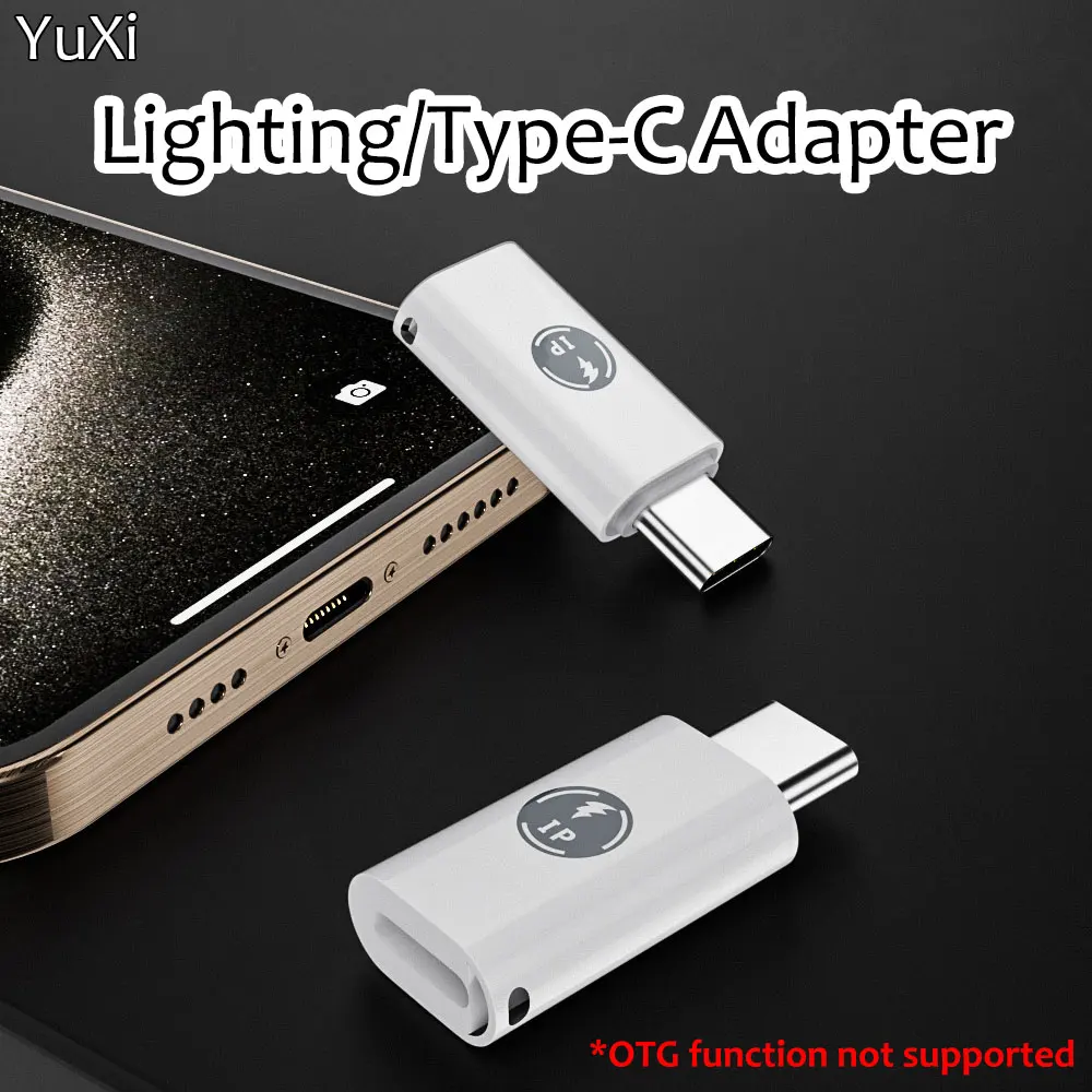 1Pcs 8Pin Lighting to Type C Mini Adapter For iPhone 11 12 13 14 15 Pro Max Samsung S20 S21 ios to USB C Jack Charging Converter