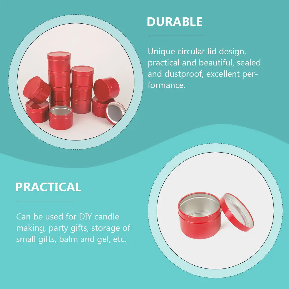 6Pcs Empty Cans Aluminum Alloy Storage Containers DIY Jars Facial Cream Ointment Makeup Balm Storage Essential Oil