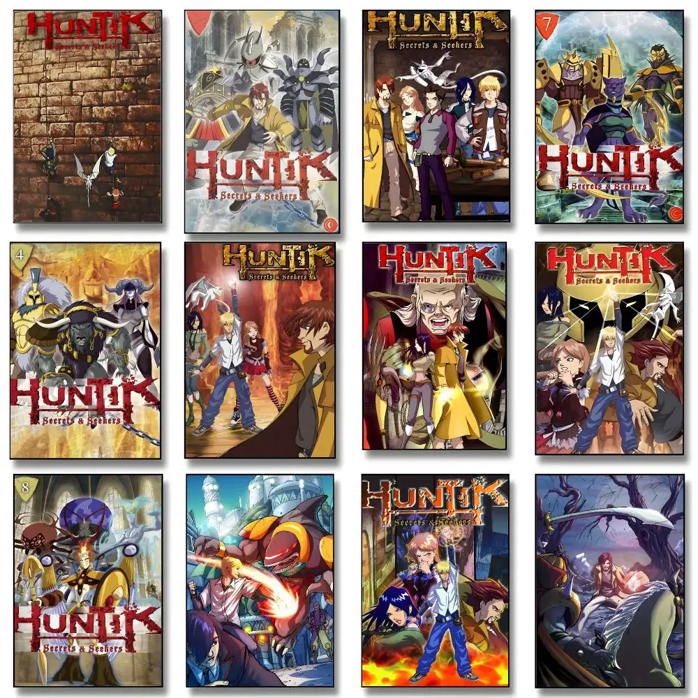 Cartoon H-Huntik Secrets Seekers Poster Print Painting Home Decor for Bedroom Living Room Hallway
