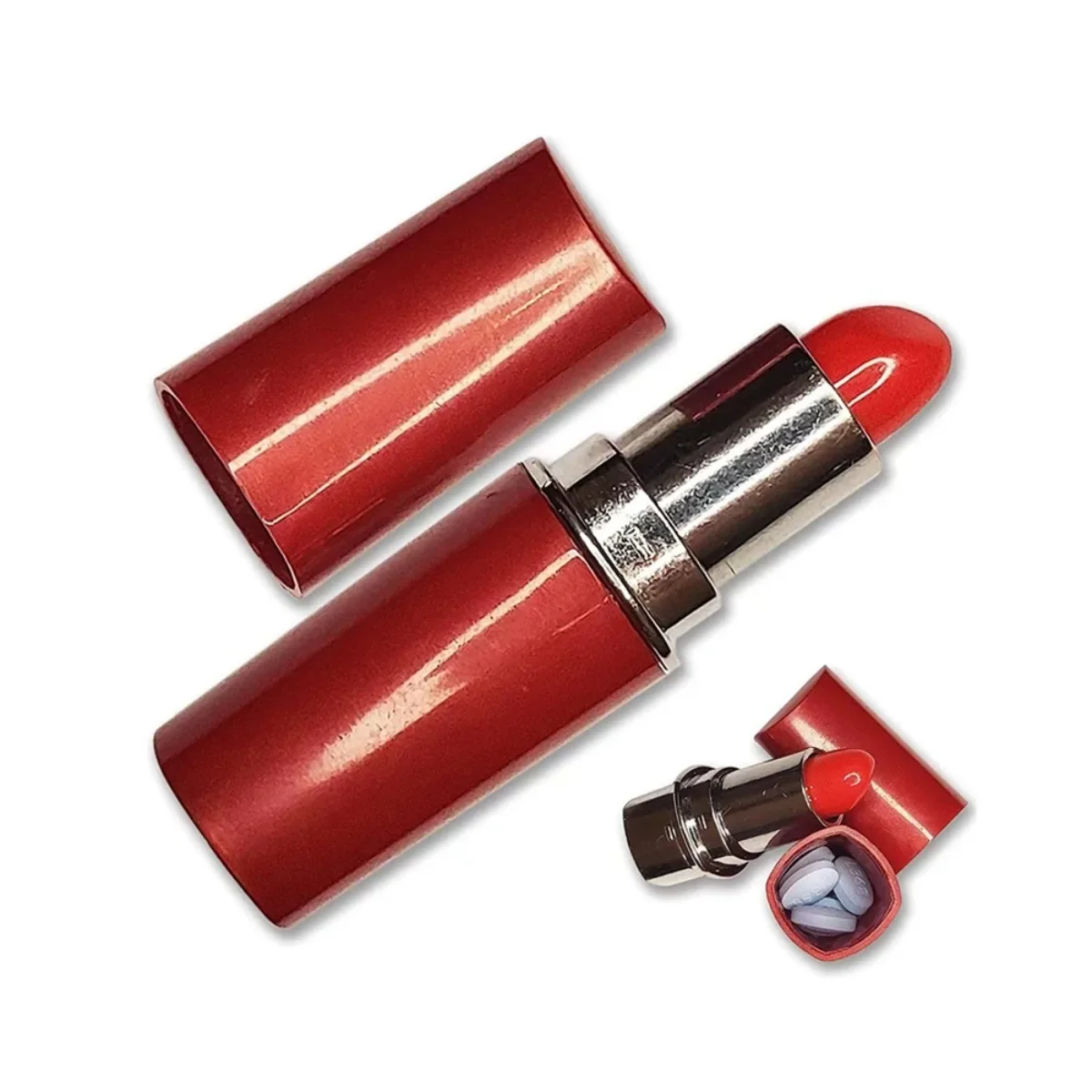 Camouflaged lipstick storage box, safe storage, hidden things, simulated portable mini money hiding artifact, random color