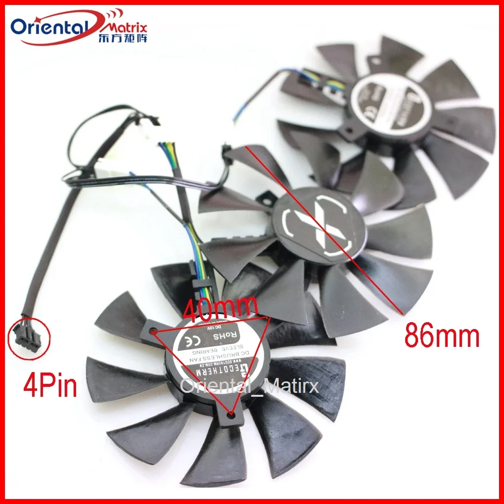 3pcs/lot FY09010M12LPA DC12V 86mm 4Pin For XFX RX6700XT 12GB Speedster Graphics Card Cooling Fan