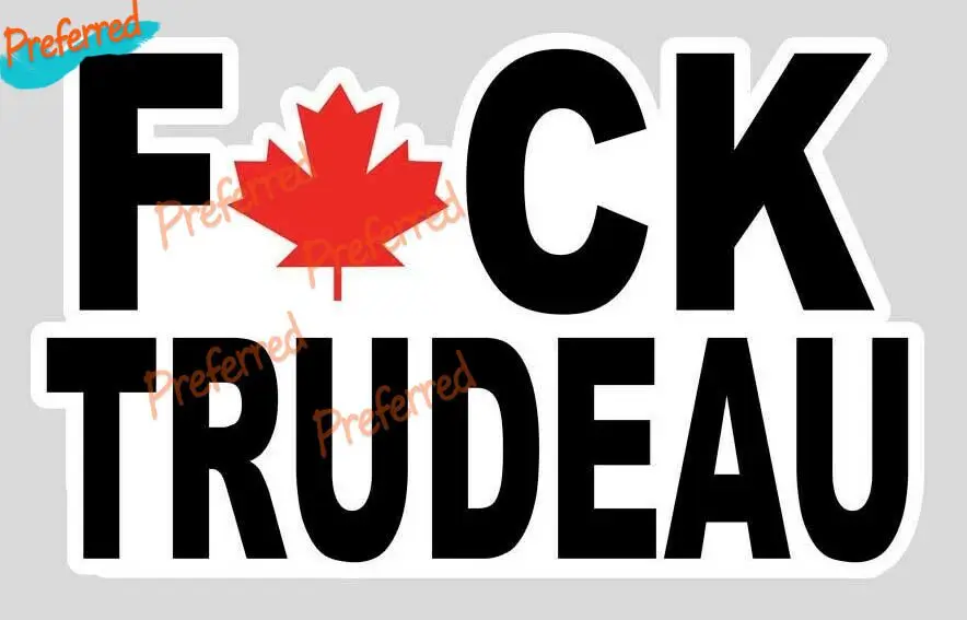 

F Trudeau Laminated Sticker Vinyl Decal for Cup, Laptop, Glass Door，car Cooler Logo or Car Sticker Boutique Decals