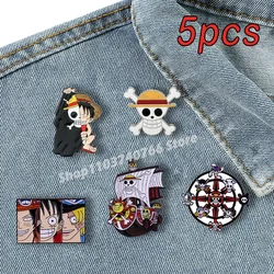 One Piece Anime Lapel Pin, Monkey D Luffy, Kawaii Esmalte Pins, Mulheres e Homens Broche, Badge Acessórios, Brinquedos para Crianças, Decoração de Jóias