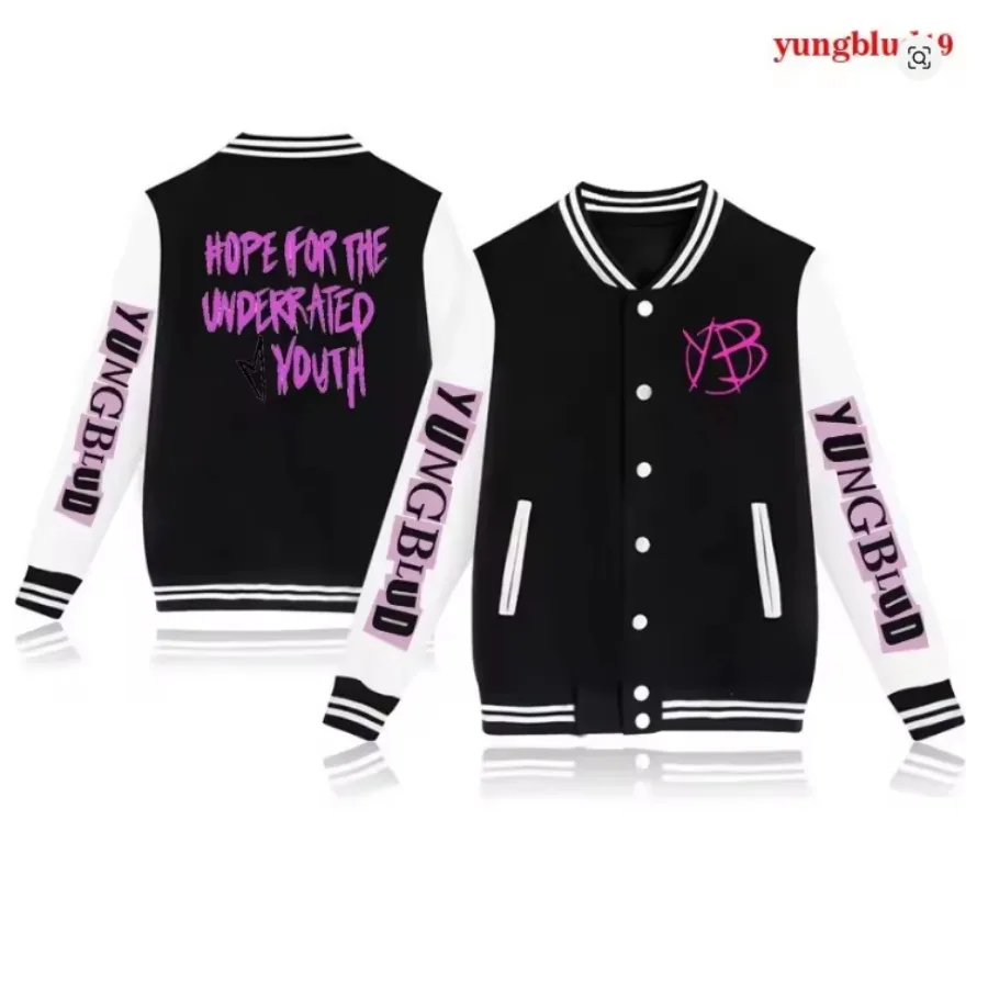 YUNGBLUD IDOLS The World Tour 2025 chaqueta de béisbol mujeres hombres chaqueta Bomber prendas de vestir exteriores ropa de calle uniforme de béisbol de Hip Hop