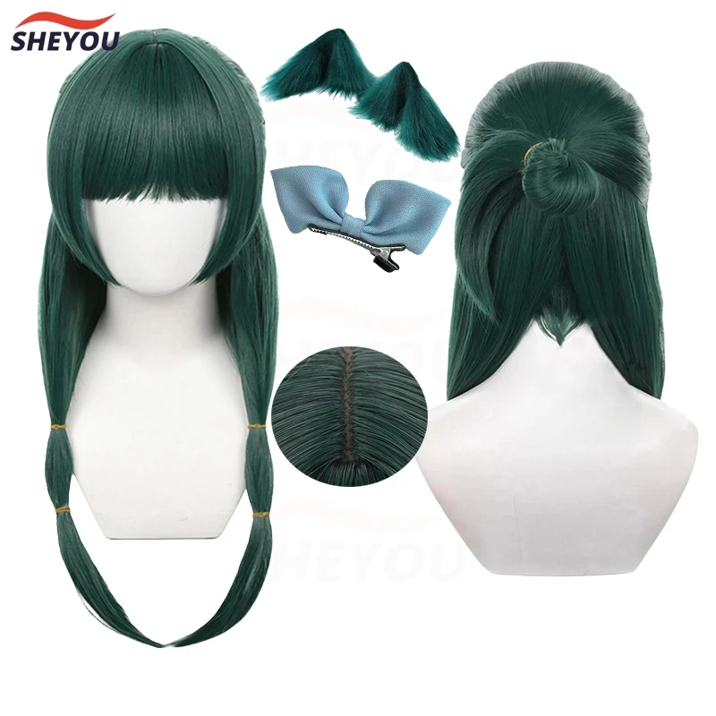 Maomao Cosplay Wig Anime Kusuriya no Hitorigoto The Apothecary Diaries Long Green Heat Resistant Synthetic Hair Wigs + Wig Cap