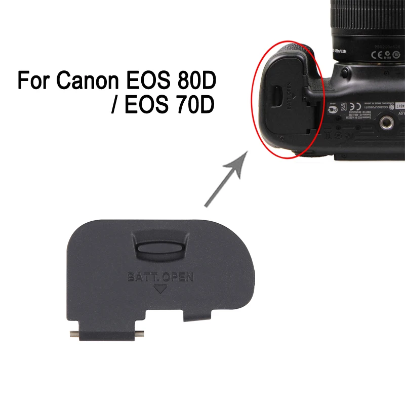 

For Canon EOS 70D / EOS 80D Camera Battery Compartment Cover Replacement Part