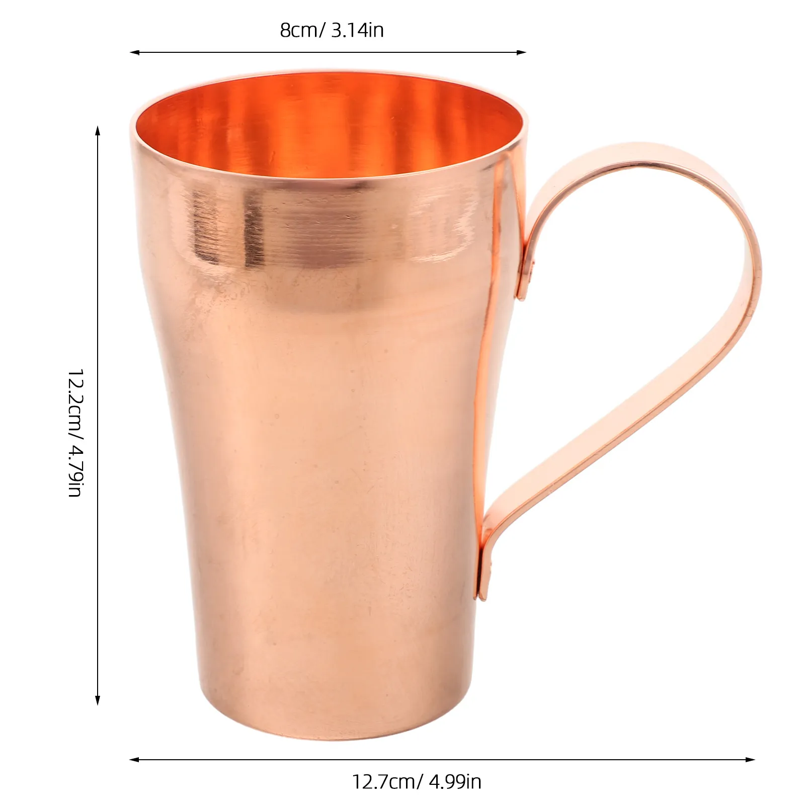 Pure Copper Drinking Cup Hand Hammered 400Ml Ayurvedic Health Mug Daily Water Wellness Gift Moscow Lovers