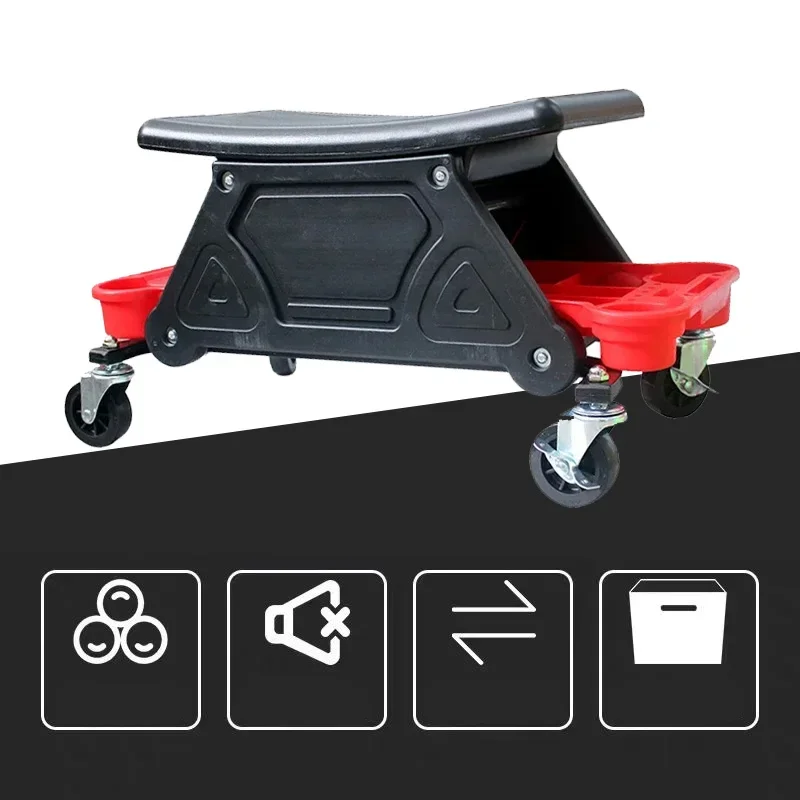 Car Crawling Stool Chair Mobile Crawling Seat Multi-functional Car Wash Supplies Car Chair Mechanical Wax Polishing Project