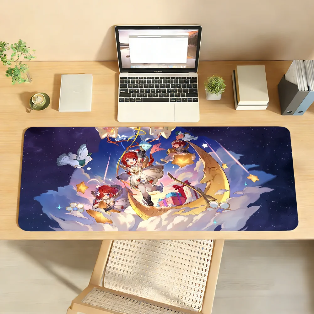 Honkai Star Rail Tribbie Mouse Pad Non-slip Locking Edge PC Laptop Accessories Rubber Office Keyboard Large Game DeskMat