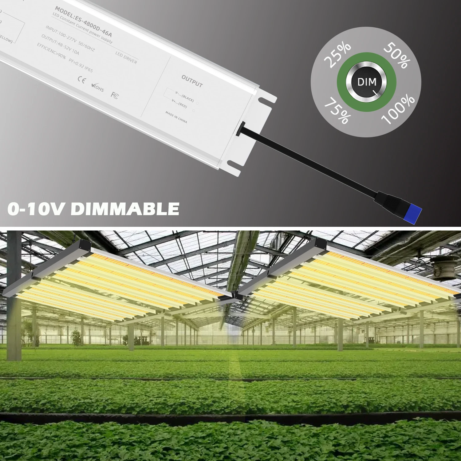 480W Foldable LED Grow Light Bars Full Spectrum Dimmable Growing Lamp for Indoor Plants Hydroponics Systems Greenhouse