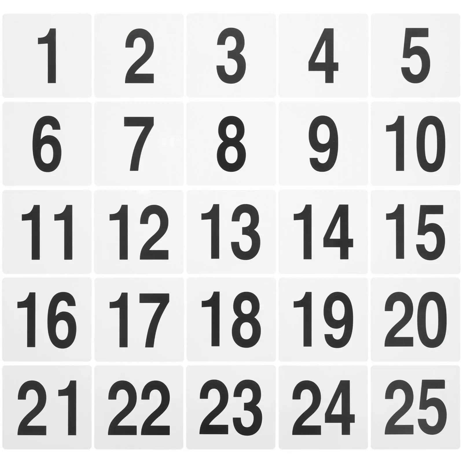 

25 Pcs Table Number Plate Restaurant Cards Pvc Reservation Signs