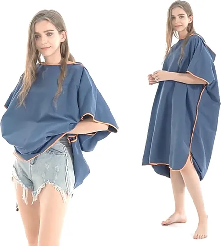 Poncho de Surf de secado rápido, bata con toalla cambiante, Sudadera con capucha para adultos, hombres y mujeres, traje de neopreno de playa de microfibra, Tops, surf, natación, parque de baño