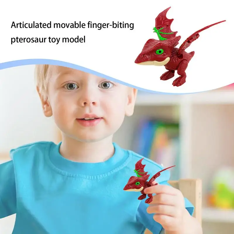Finger Biting Dinosaur Toy Movable Joints Funny Dino Creative Tricky Simulation Dinosaur Model Toys Kids Educational Toys Gifts