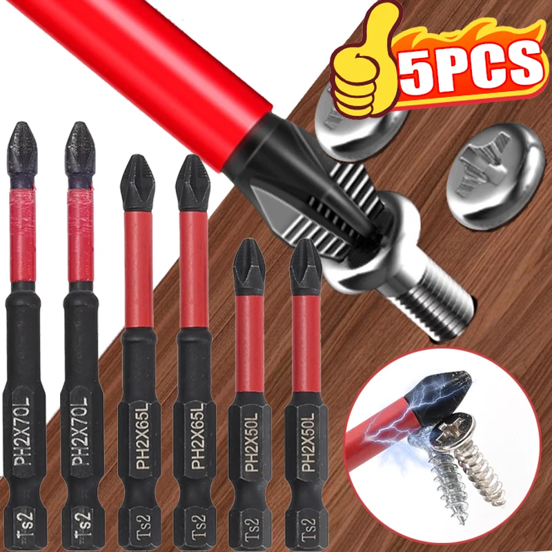 

Alloy Steel PH2 Magnetic Screwdriver Bit Set Anti Slip Phillips Cross Drill Bits Impact Driver Bits Electric Screwdrivers Tools