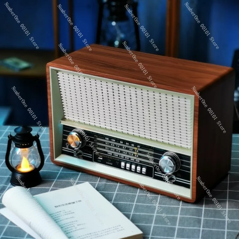 Desktop Large Retro Radio, Bluetooth Speaker, All-in-one FM, AM, Shortwave Player, Elderly Friendly Music Device, Home