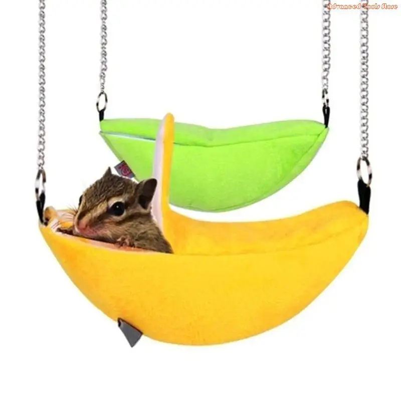 Hanging Hammock Banana Hideout Hamster Swing for Playing Sleeping W91B