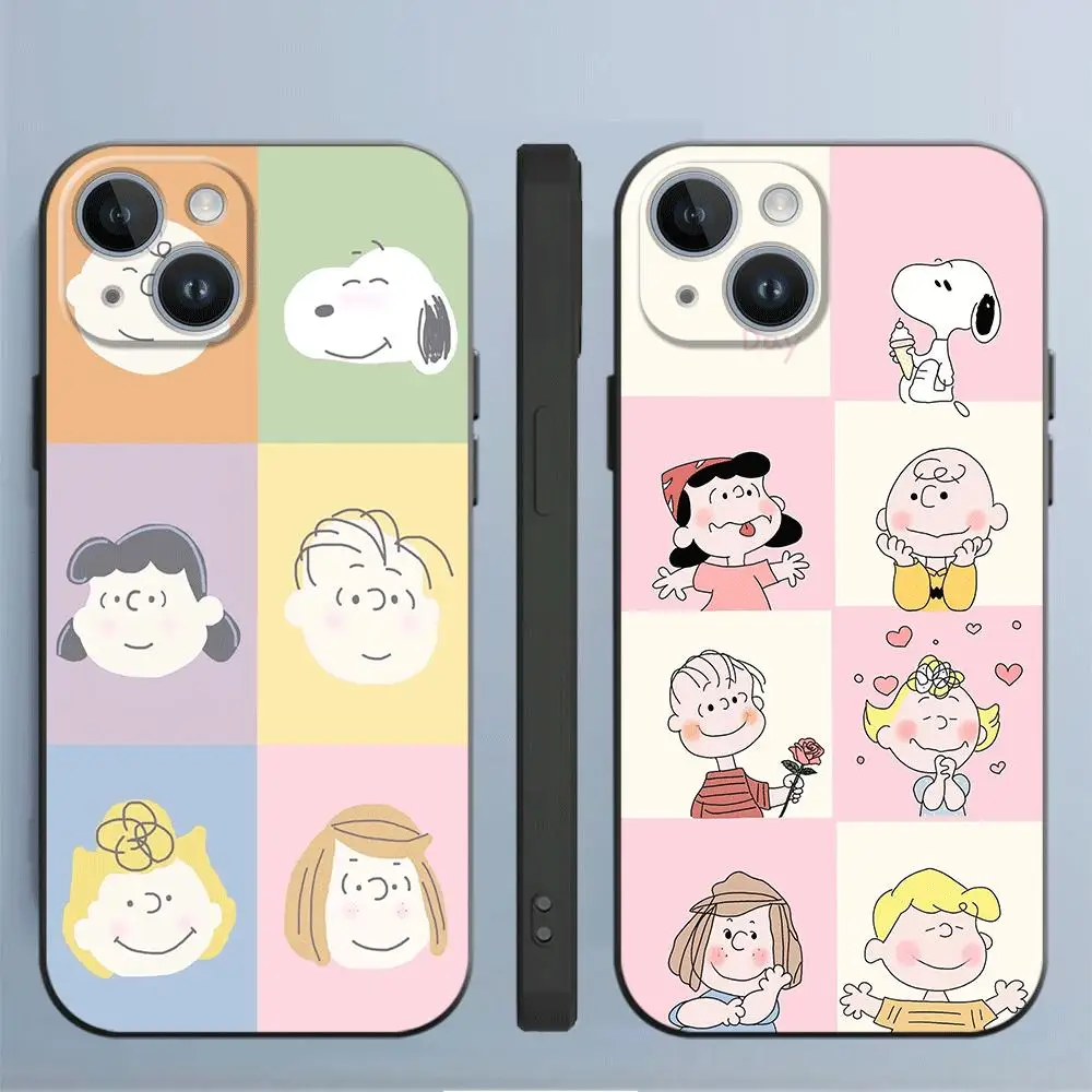 Cute animal s-snoopy Phone Case for Apple iPhone 15 Pro Max 13 14 Plus 12 Mini 11 Pro XR 8 SE 7 6S XS MAX Matte Armor Cover