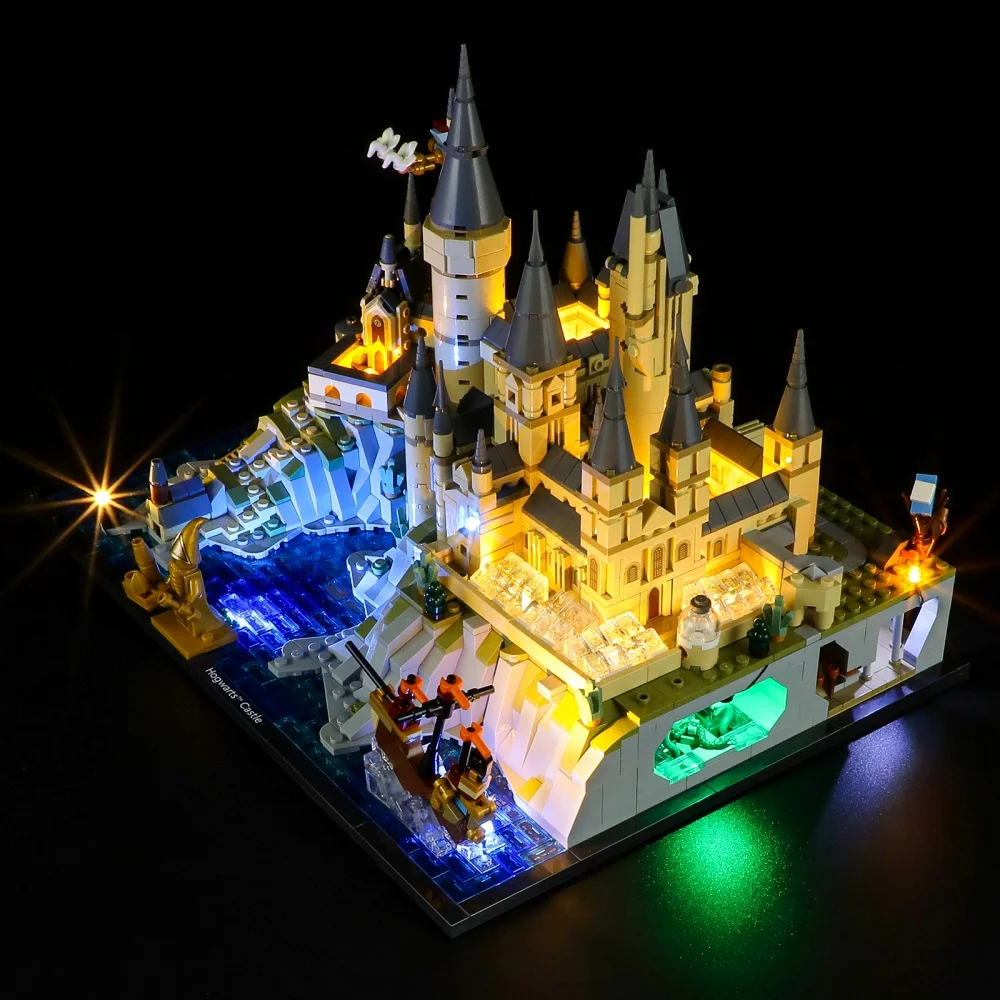 Lighting Kit For LEGO Hogwarts Castle and Grounds 76419 Set Not Include Building Block(Only Led Light Kit)