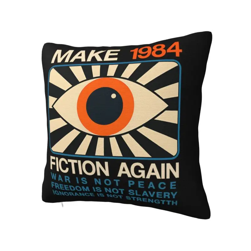 Make 1984 Fiction Again Dystopian Throw Pillow Case 66*66cm for Living Room Cushion Cover Square Polyester Pillowcase