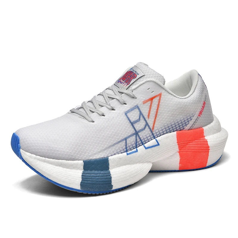 

Новые кроссовки для бега и марафонского спорта, сетчатая ткань с настоящей карбоновой пластиной, мужская и женская походная обувь 2025 года, мужская