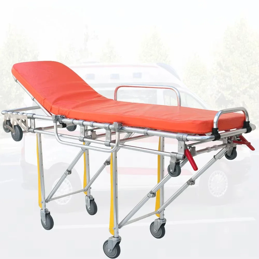Letto per clinica di distribuzione di attrezzature mediche Barella di emergenza medica Uso ospedaliero Carrello per letto per barella per pazienti ambulanza