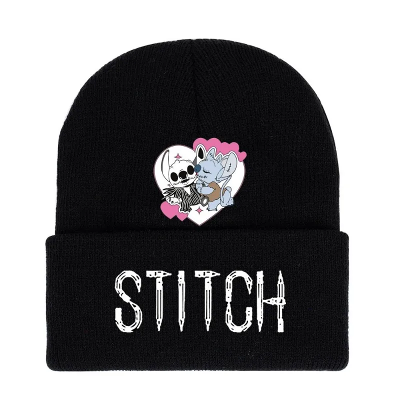 Disney-Stitch Hat Skull Caps pour hommes et femmes, Bonnets chauds, Hip Hop Cartoon Hat, Cadeaux d'Halloween, Mode d'hiver