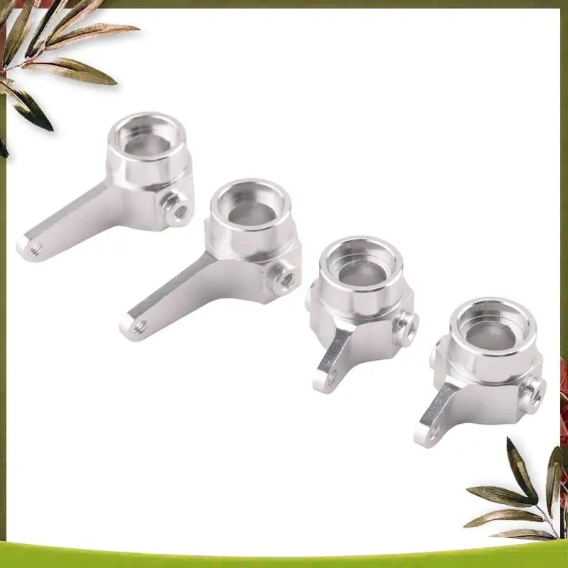 ABOU-1Set Set di piastre ammortizzatori per braccio oscillante con tazza dello sterzo in metallo per Wltoys P929 P939 K969 K979 K989 K999 1/28 RC Car, Argento e 2X