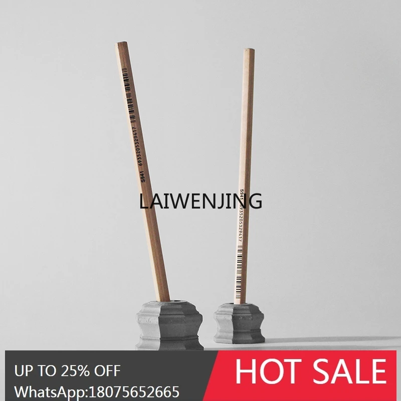 

CY architectural elements cement pen holder, desktop office creativity, concrete simple pen holder ornament