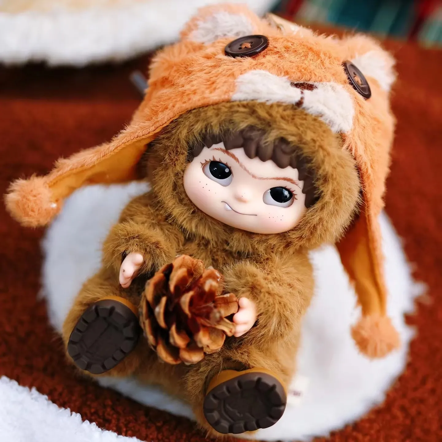 Kawaii Wakuku Blind Box Plush Doll Fuzzy Trendy Fun Party Series Toy Vinyl Doll Cute Keychain Pendant Decoration Halloween Gifts