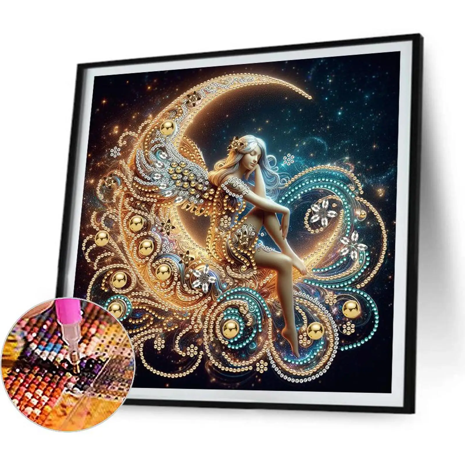 

4pcs 30x30cm Girl 5D DIY Special Shape Crystal Partial Diamond Painting Kit