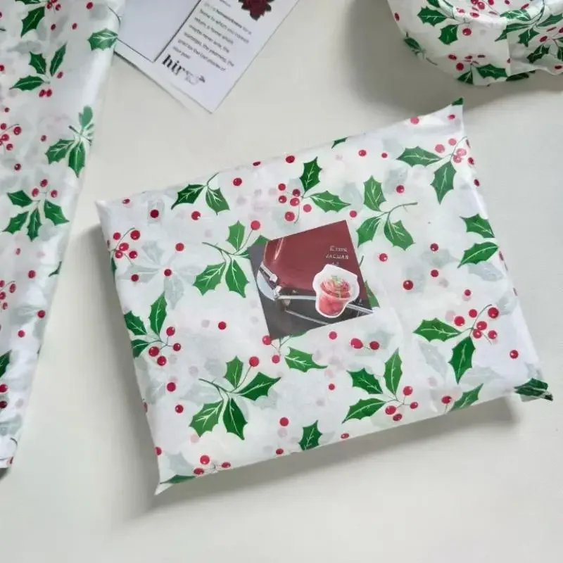 10Pcs 크리스마스 티슈 종이 선물 포장지 생일 선물 포장지 축제 공예 포장지 크리스마스를위한