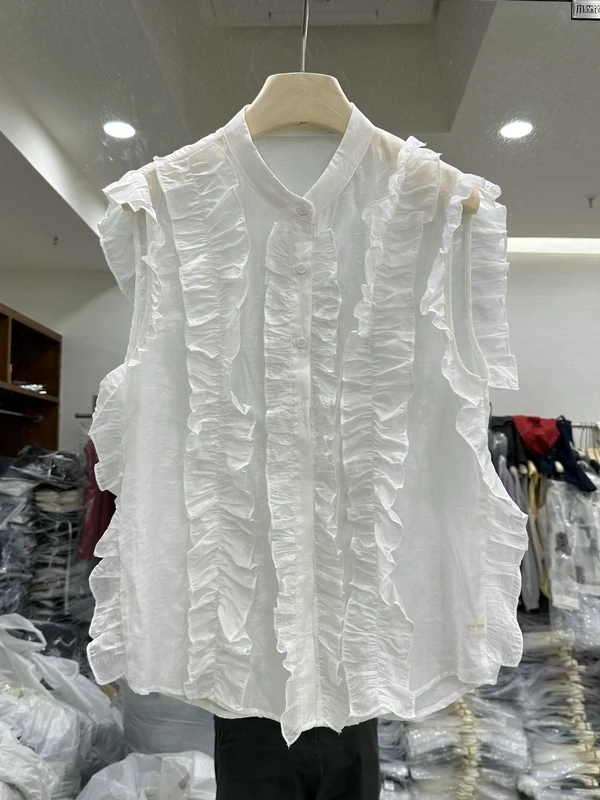 

Антивозрастная женская рубашка с воротником и одной пуговицей, модная летняя новинка из полиэстера, приятная к коже, дышащая