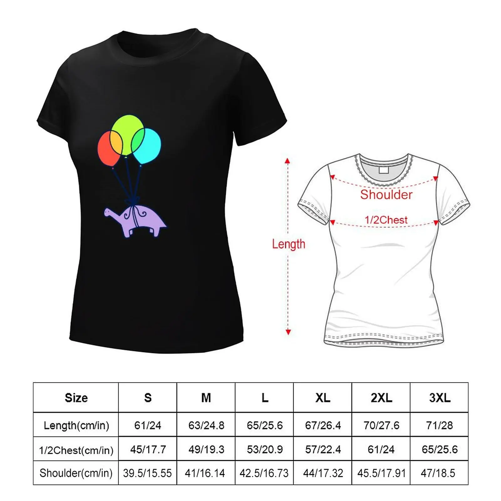 Balloon Dinosaur T-Shirt plus sizes anime t-shirt dress for Women plus size