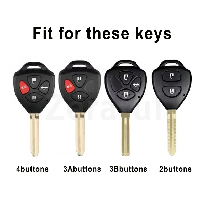 2/3/4 Buttons TPU Car Key Cover Case for Toyota Avalon Corolla Camry RAV4 Crown Reiz Venza Matrix Remote Shell Bag Accessories