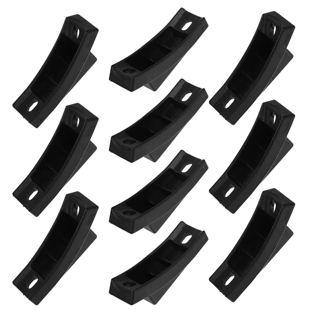 

10pcs Furniture Leg Floor Protectors Boat Shaped Plastic Pads Non Slip For Office Iron Frame Chairs Reduces Scratches Noise