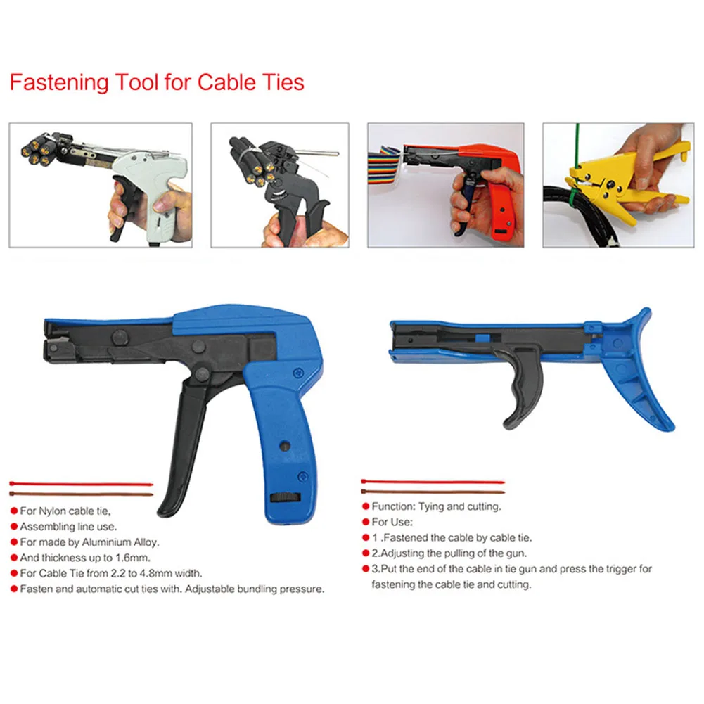 Fastening and Cutting Tool Special Cable Tie Gun Pliers for Width 2.2mm To 4.8mm Nylon Cable Tie High Quality Cable Tie Guns