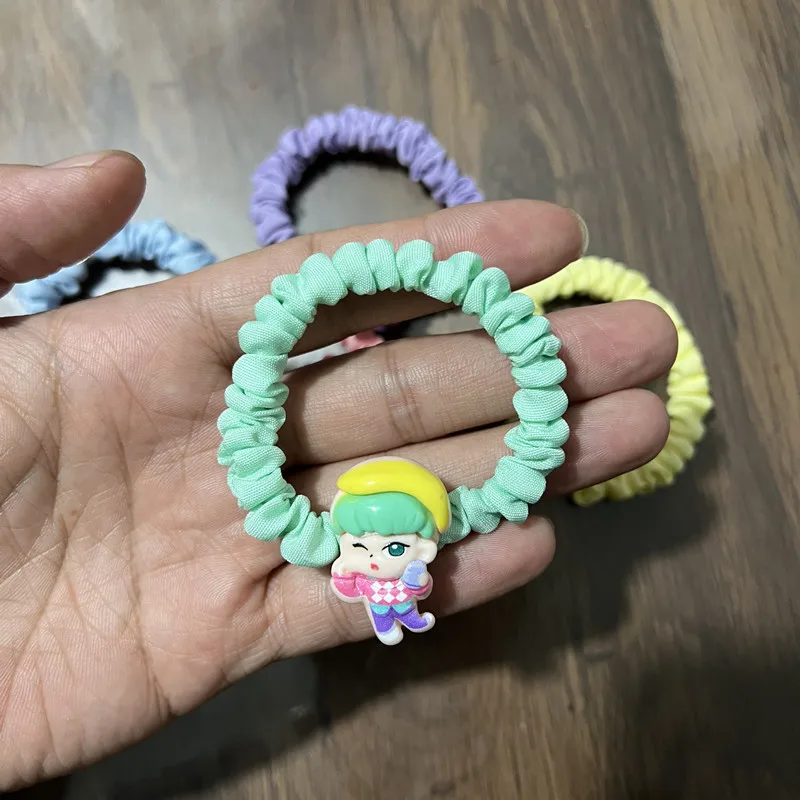 حار بيع 6 قطعة شيطان هنتر الكرتون العلاقات الشعر لطيف الشعر الحبال مجموعة المرأة عالية مرونة الشعر الفتيات الدوائر ذيل حصان المثبت #3